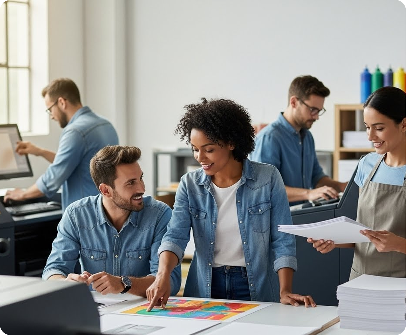 Modern printing workspace